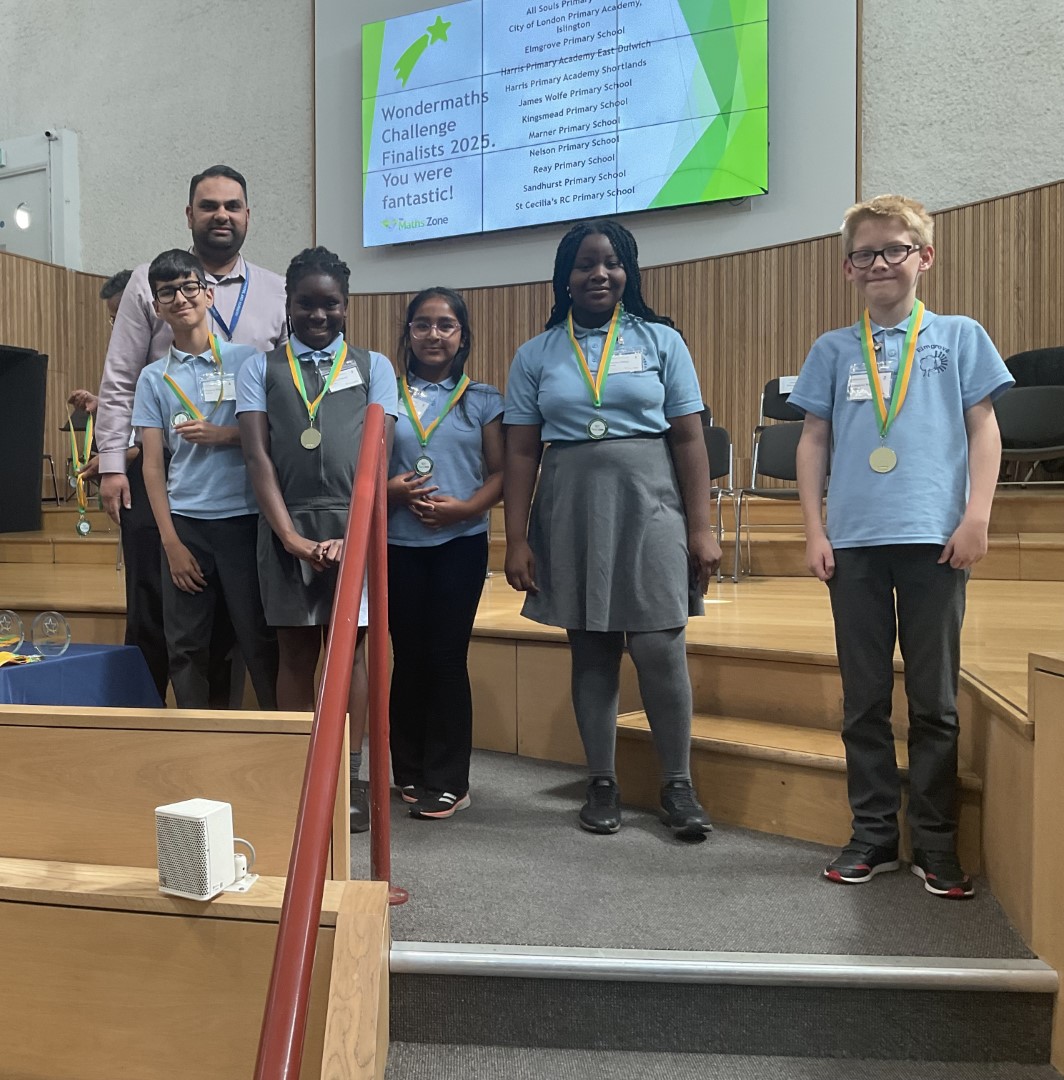 Getting our finalist medals on stage