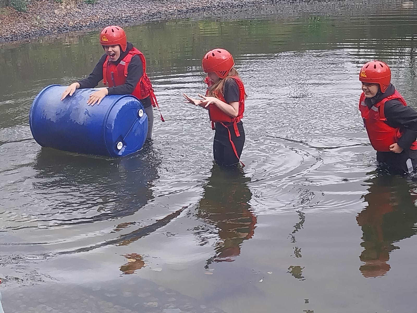 Some children in the water