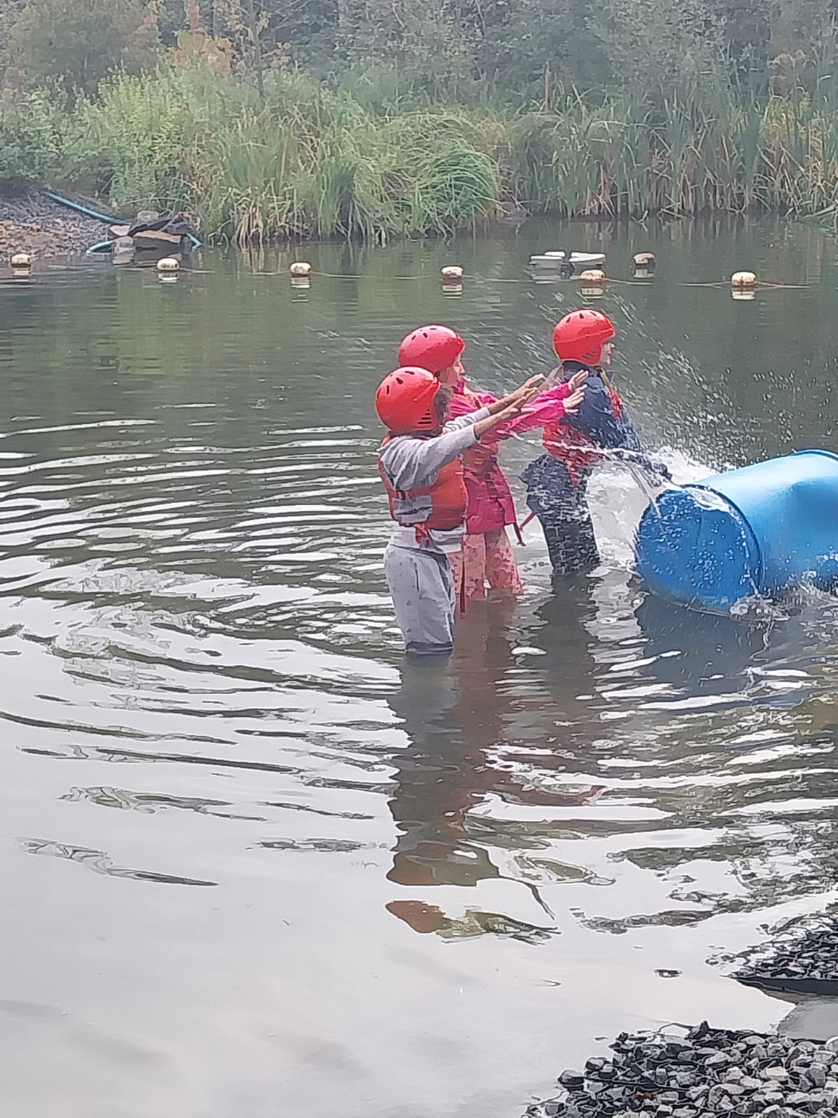 Some children in the water