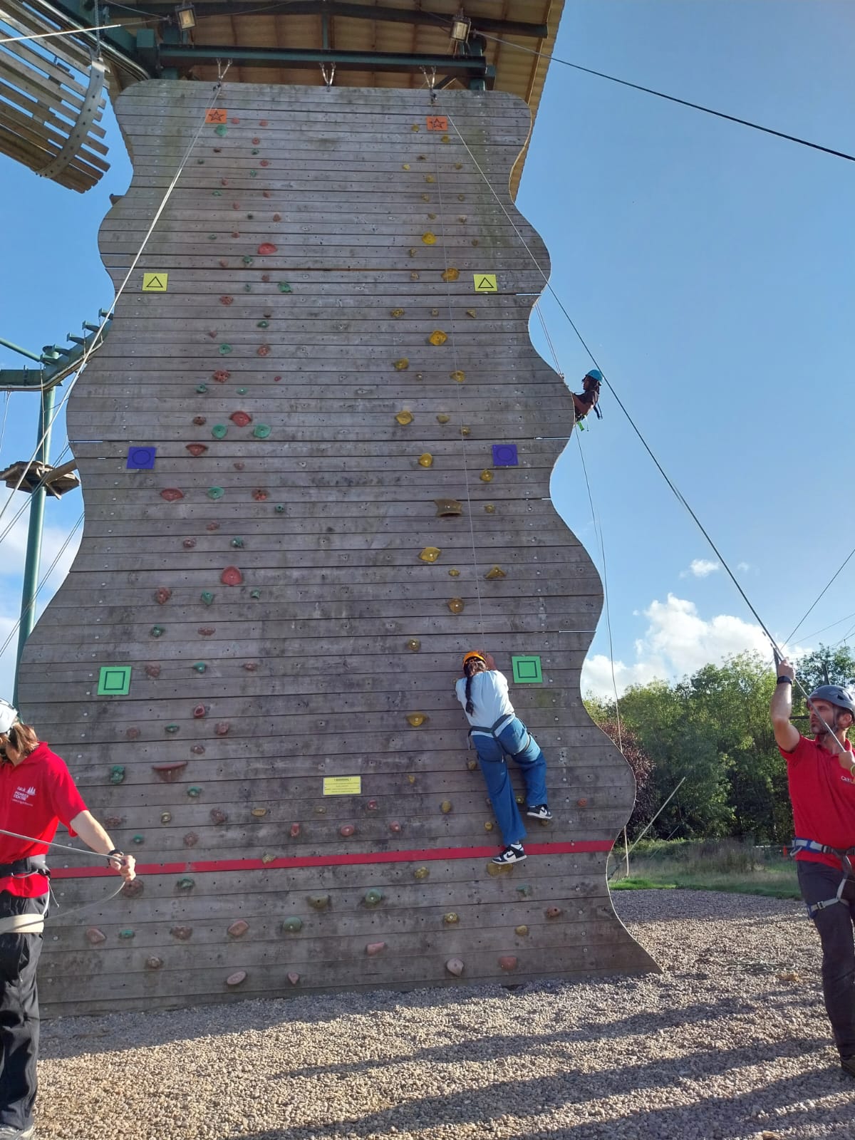 Group 3 children doing climbing