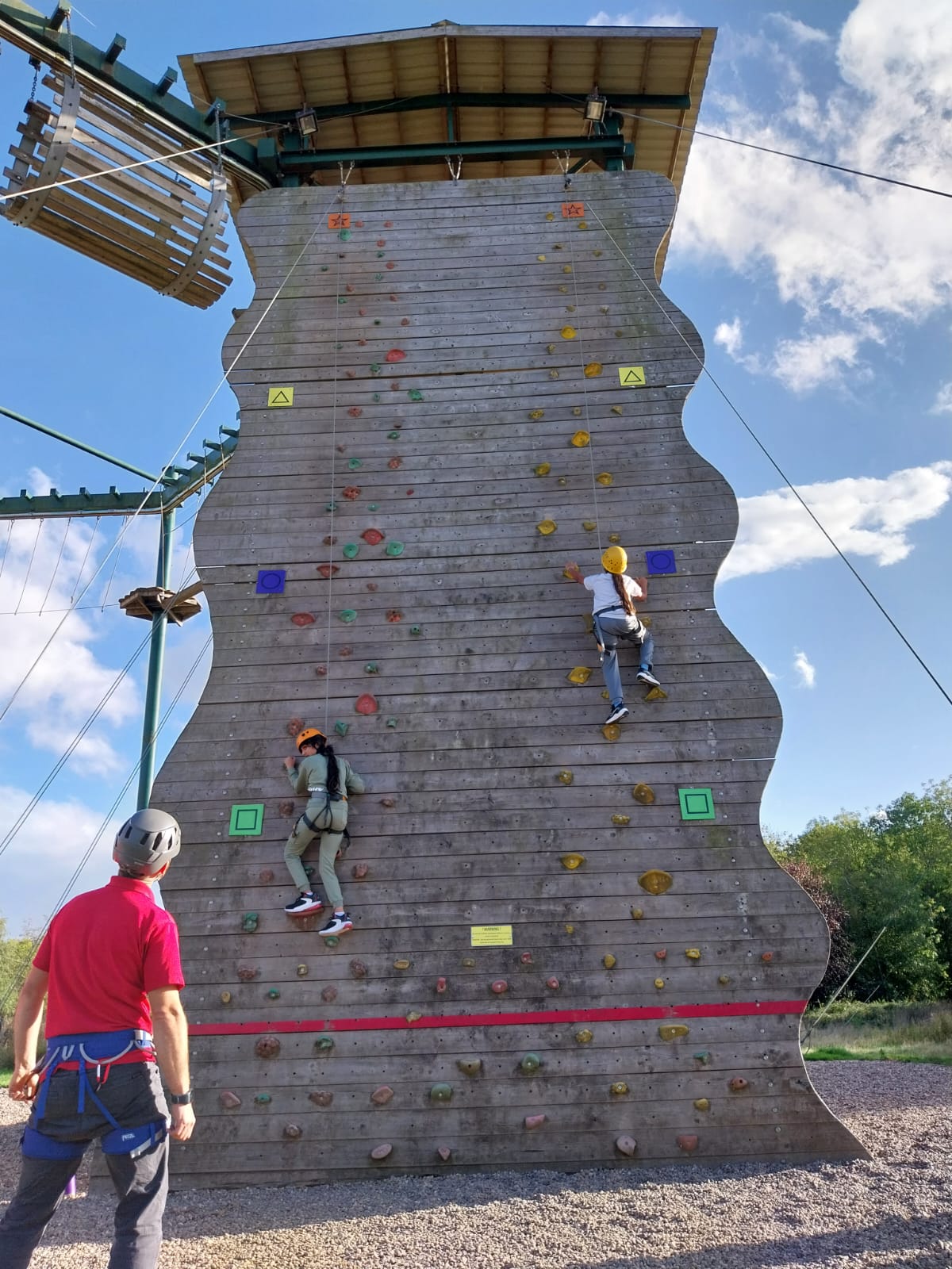 Group 3 children doing climbing