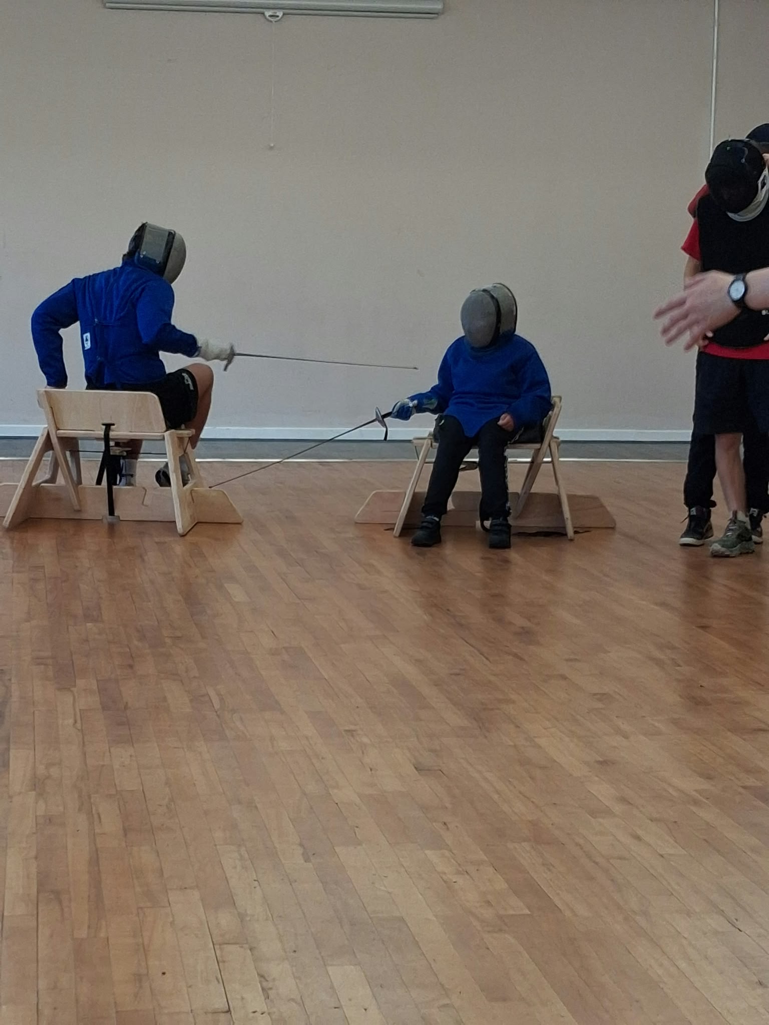 Group 1 children doing fencing