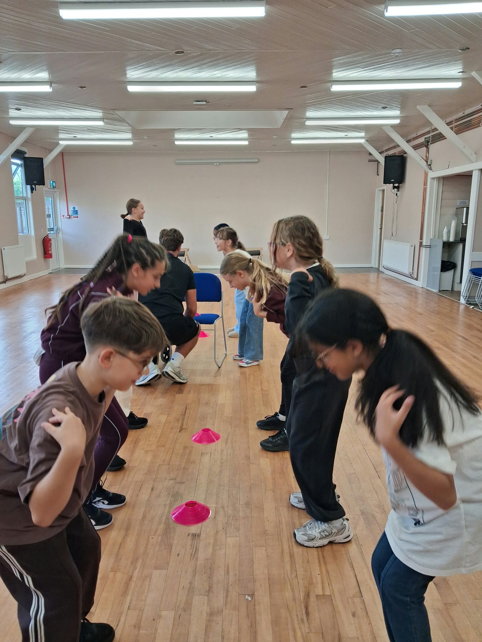 Group 1 children doing fencing