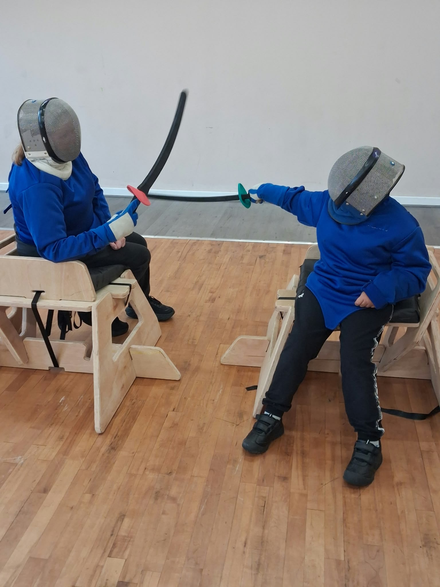 Group 1 children doing fencing
