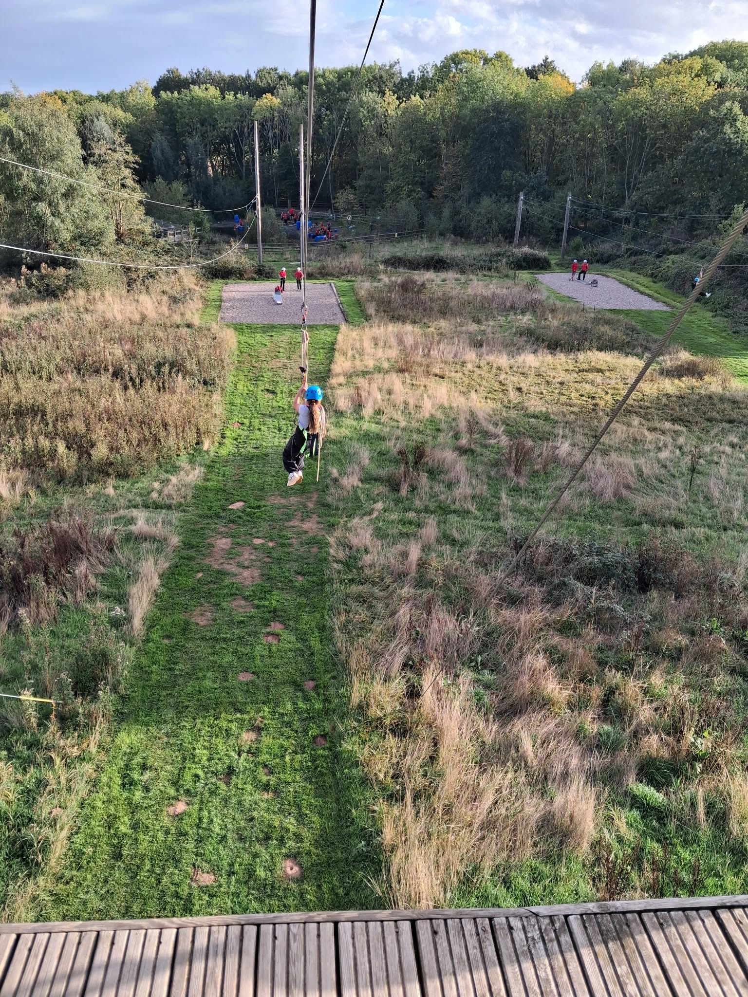 Group 1 children doing abseil and zipwire