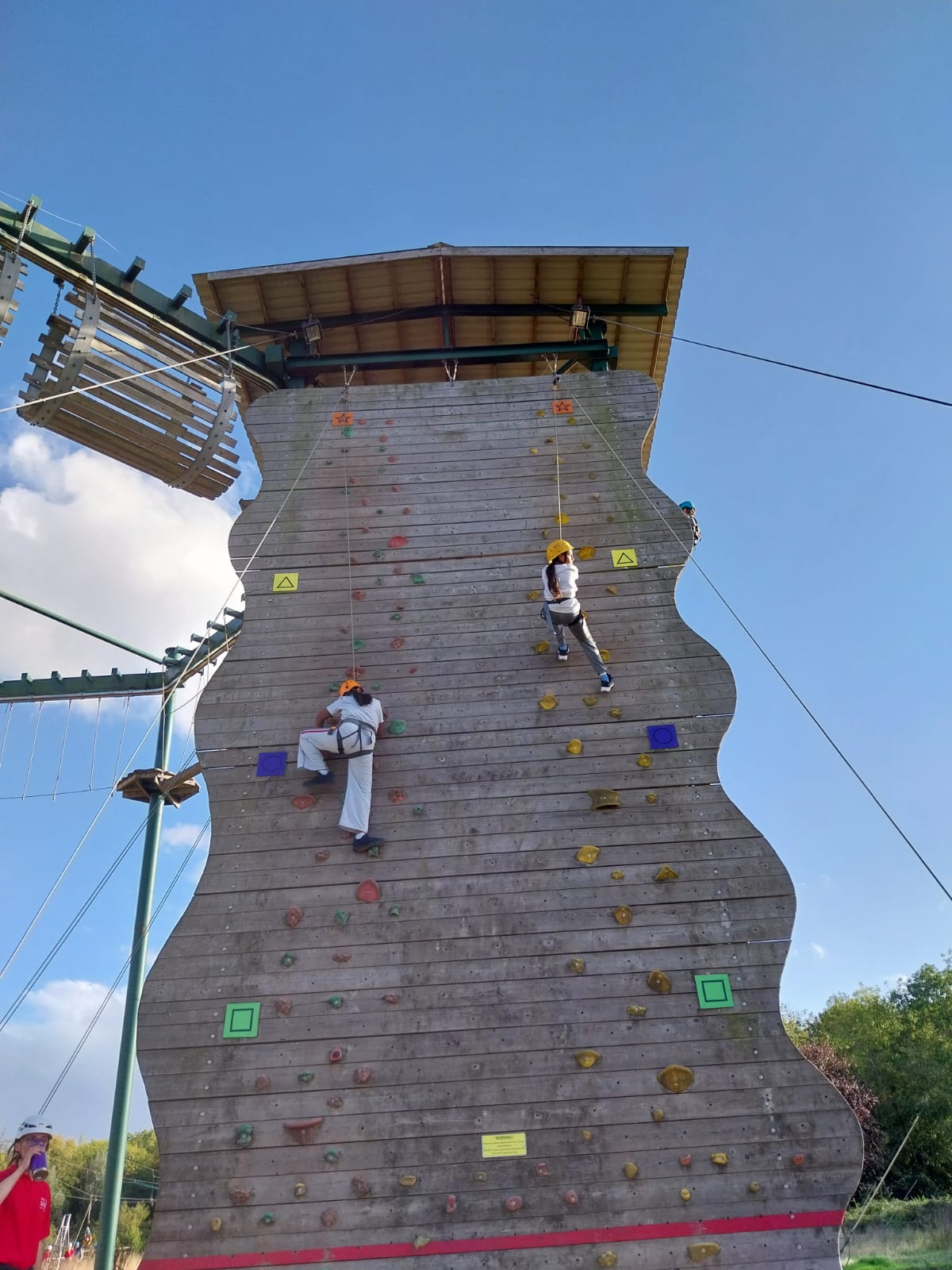 Group 3 children doing climbing